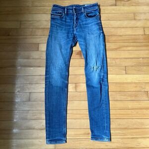 Diesel Sleenker Slim Skinny Jeans Mens Blue Distressed Stretch Denim W29 L32